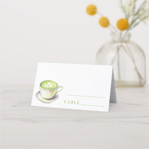 Matcha-thee bruiloftsborrel - huwelijksplaatskaart