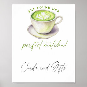 Matcha-thee Bruiloftsfeest Kaarten en Cadeaus Poster