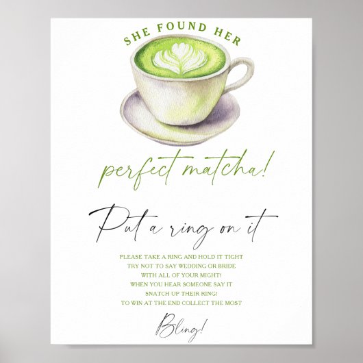 Matcha thee vrijgezellenfeest Zet een ring op het Poster (Voorkant)