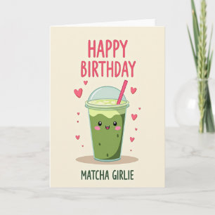 Matcha Zoete Verjaardagskaart Kaart