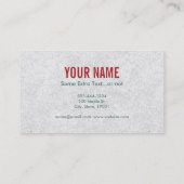 Matchbook Collector Visitekaartje (Achterkant)