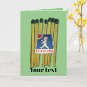 Matches en matchbox kaart (Gele Bloem)