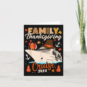 Matching Autumn Cruise Squad Familie Thanksgiving Kaart