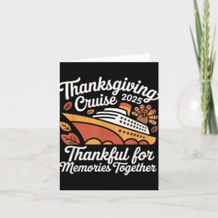 Matching Autumn Cruise Squad Familie Thanksgiving Kaart