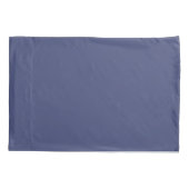 Matching bedding set minimalistisch blauw vast kussensloop (Achterkant)