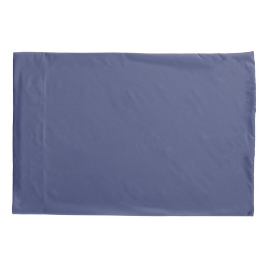 Matching bedding set minimalistisch blauw vast kussensloop (Achterkant)