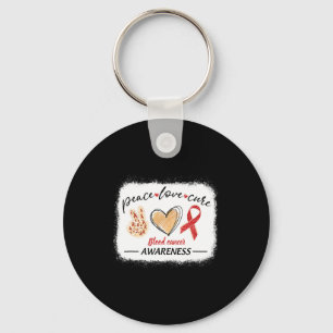 Matching Blood Cancer Awareness Peace Love Cure BL Sleutelhanger