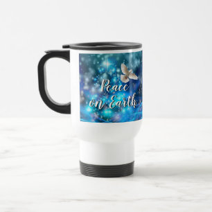 Matching Blue Dove Peace Kerstmis Reisbeker