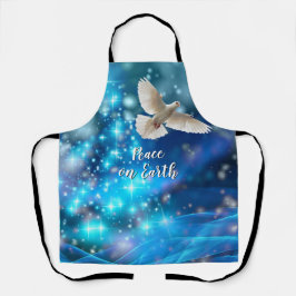 Matching Blue Dove Peace Kerstmis Schort