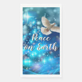 Matching Blue Dove Peace Kerstmis Servet (Voorkant)