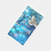 Matching Blue Dove Peace Kerstmis Servet (Hoek)
