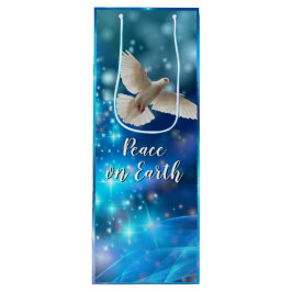 Matching Blue Dove Peace Kerstmis Wijn Cadeautas