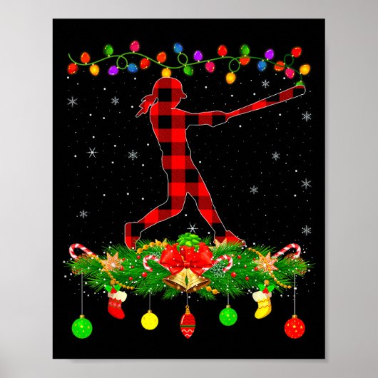Matching Buffalo Plaid Softball Srts Christmas Paj Poster (Voorkant)