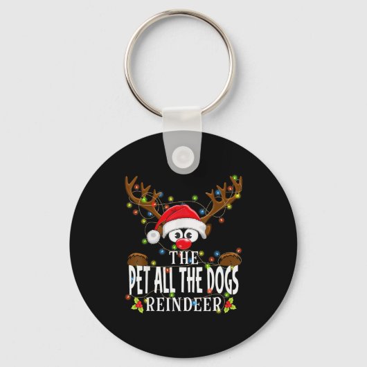 Matching Christmas The Pet All The Dogs Reindeer P Sleutelhanger (Voorkant)