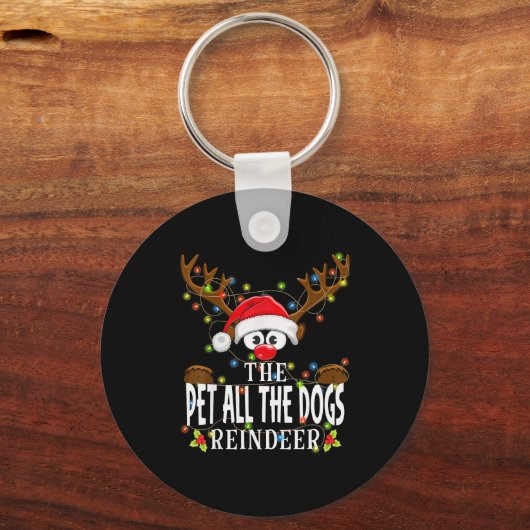 Matching Christmas The Pet All The Dogs Reindeer P Sleutelhanger (Voorkant)