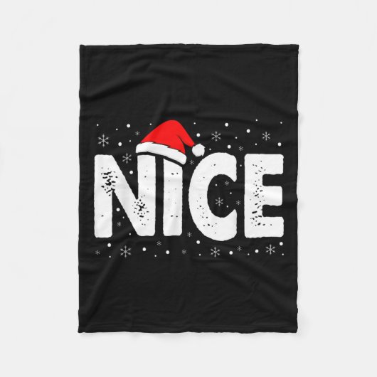 Matching Co. Naughty Or Nice Christmas - Uni-adult Fleece Deken (Voorkant)