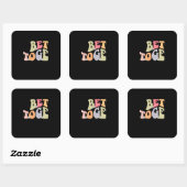 Matching Couples Better Together Style  Vierkante Sticker (Vel)