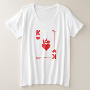 Matching Couples Halloween Costume King of Hearts Grote Maat T-shirt