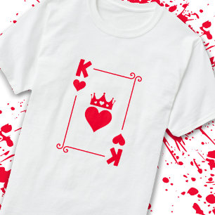 Matching Couples Halloween Costume King of Hearts T-shirt