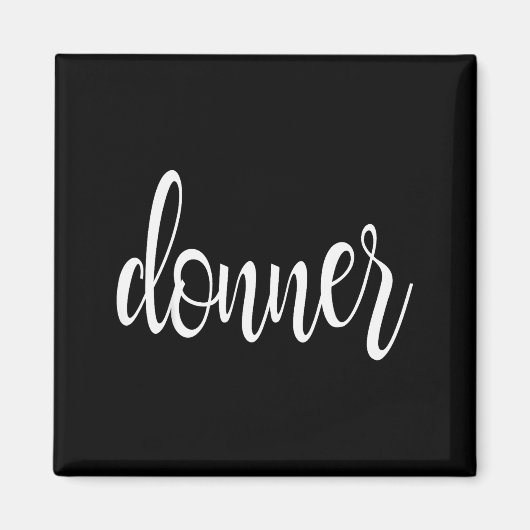 Matching Donner Christmas Text Only Brown Green Re Magneet (Voorkant)