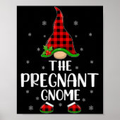 Matching Family Buffalo Plaid The Pregnant Gnome C Poster (Voorkant)