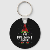 Matching Family Buffalo Plaid The Pregnant Gnome C Sleutelhanger (Voorkant)