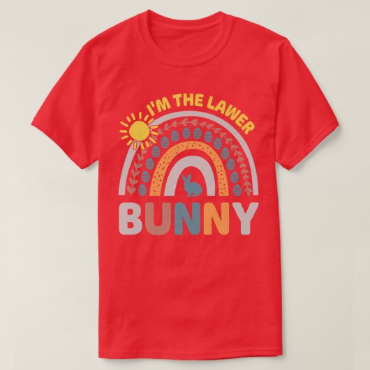 Matching Family Easter Party I'm the LAWER Bunny R T-shirt (Design voorkant)