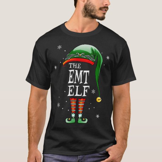 Matching Family Funny The Emt Elf Kerstmis T-shirt (Voorkant)