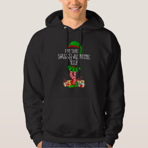 Matching Family Group Ik ben de Sassy Auntie Elf C Hoodie