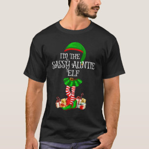 Matching Family Group Ik ben de Sassy Auntie Elf C T-shirt