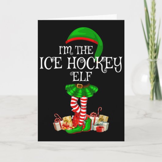 Matching Family Group I'm The Ice Hockey Elf Chris Kaart (Voorkant)