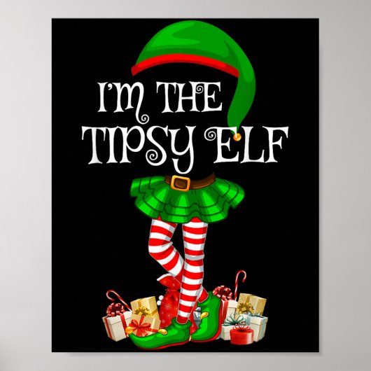 Matching Family Group I'm The Tipsy Elf Christmas  Poster (Voorkant)