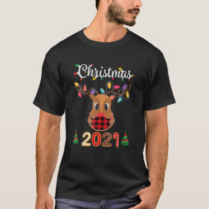 Matching Family Kerstmis 2021 Pset Mask Rudolph T-shirt