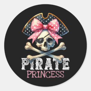 Matching Family Pirate Verjaardagsfeestje School K Ronde Sticker