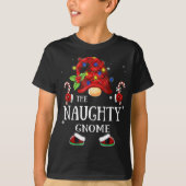 Matching Family The Naughty Gnome Christmas Group T-shirt (Voorkant)