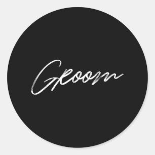 Matching Getting Ready Bride Groom Squad Weddensch Ronde Sticker