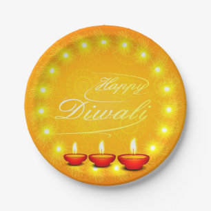 Matching Happy Diwali Yellow 7-inch Bord