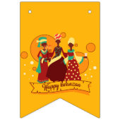 Matching Happy Kwanzaa 3 Dames geel Vlaggetjes (Tweede vlag)