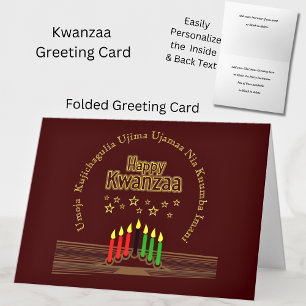 Matching Happy Kwanzaa Seven Principles Greeting Kaart