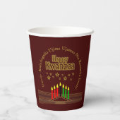 Matching Happy Kwanzaa Seven Principles Papieren Bekers (Achterkant)
