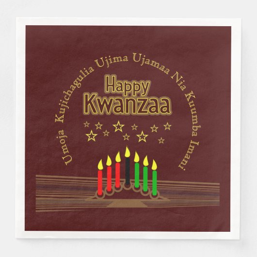 Matching Happy Kwanzaa Seven Principles Servet (Voorkant)