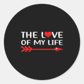 Matching His And Hers Couples Funny Set Valentine  Ronde Sticker (Voorkant)