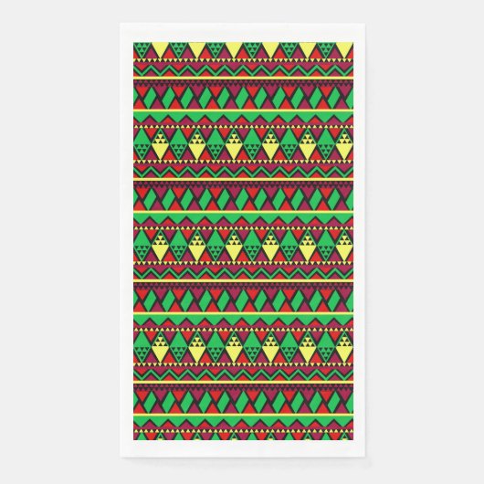 Matching Kwanzaa Yellow Red Black Green Servet (Voorkant)