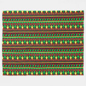 Matching Kwanzaa Yellow Red Black Large Fleece Deken (Voorkant (Horizontaal))