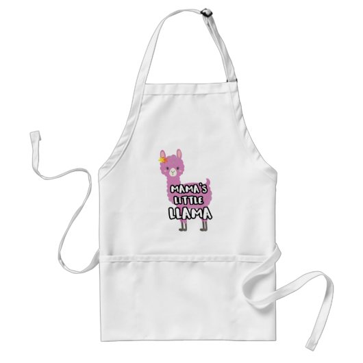 Matching Moeder Dochter Mamas Little Llama Standaard Schort (Voorkant)