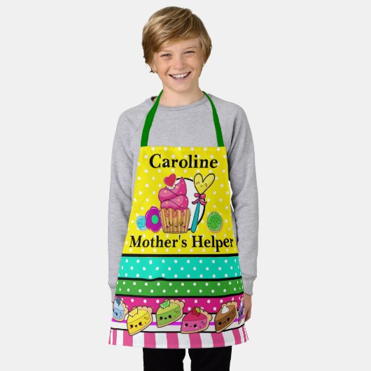 Matching Moeder's Helper Apron Schort (Gedragen)