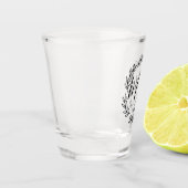 Matching Mrs Monogram Wreath Shot Glas (Links)