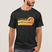 Matching paar naam datum op rug ik hou van avontuu t-shirt (Voorkant)