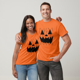 Matching Pumpkin Face Halloween T-Shirt 