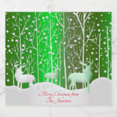 Matching Set White Reindeer geeft naam groen uit Bier Etiket (Enkel label)